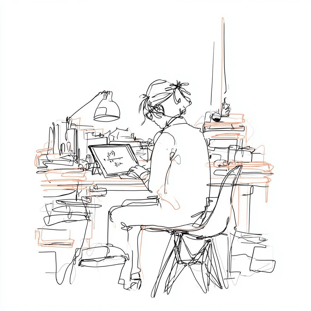 A learner at a desk, alone with more content than ever